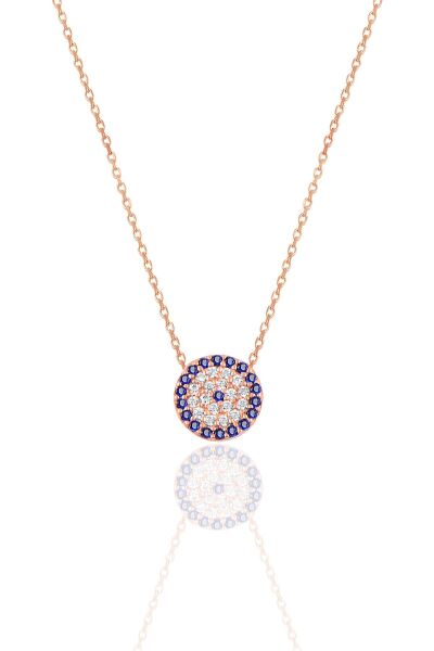 Gümüş rose  nazar modeli üçlü set SGTL10585ROSE