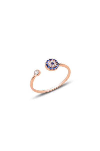 Gümüş rose  nazar modeli üçlü set SGTL10585ROSE