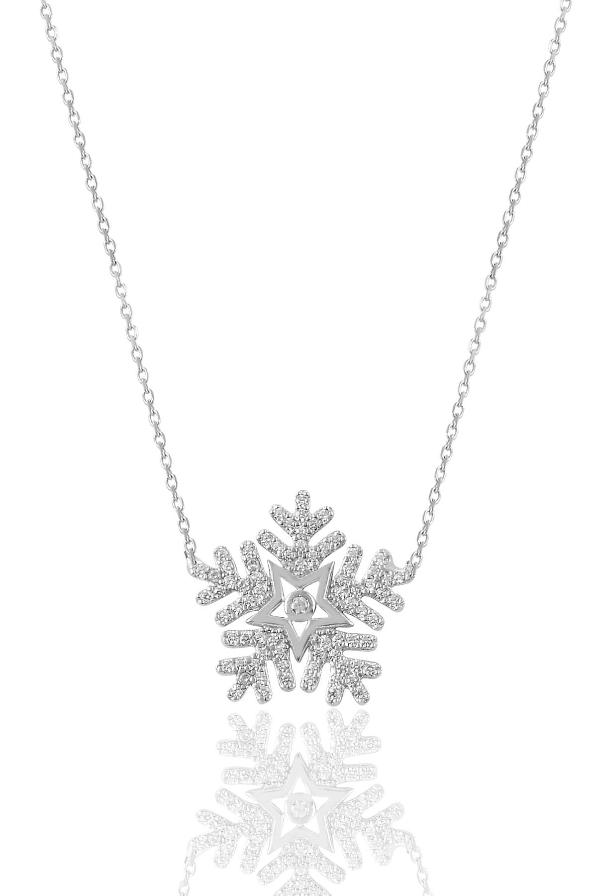 Gümüş yıldızlı kartanesi kolye SGTL9106