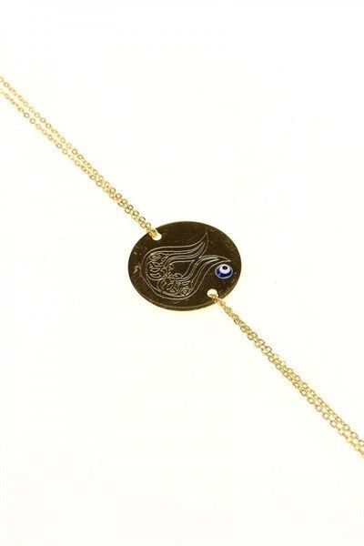 YALDIZLI LALE DESENLİ PLAKA bileklik6937