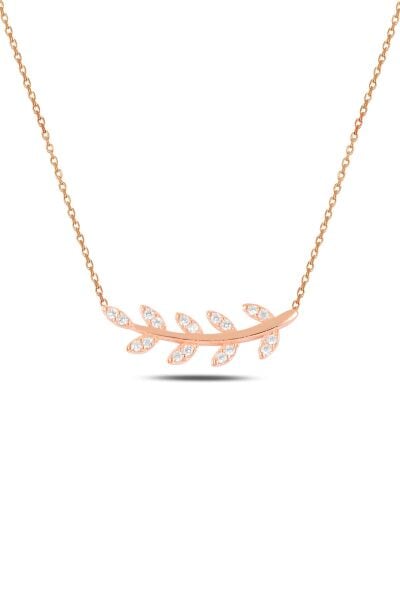 Gümüş rose zirkon taşlı yaprak  üçlü set SGTL10586BEYAZ