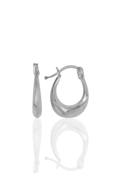 Gümüş  u model dalgalı şarnel halka küpe  SGTL11555RODAJ