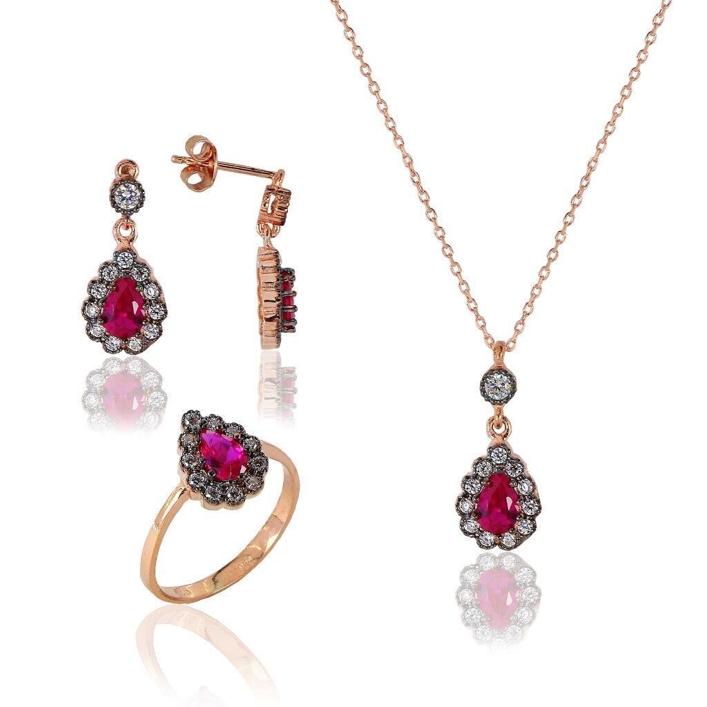 pırlanta modeli kök yakut taşlı set SGTL5130