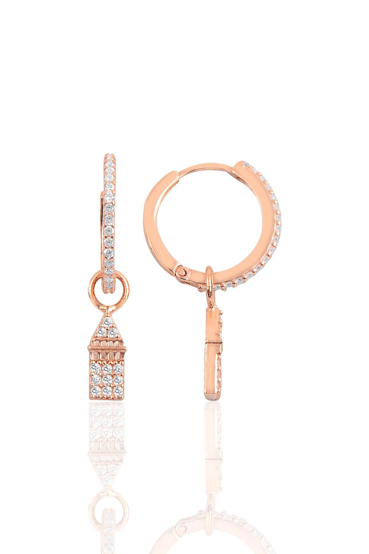 Gümüş eyfel halka küpe SGTL10142EYFL