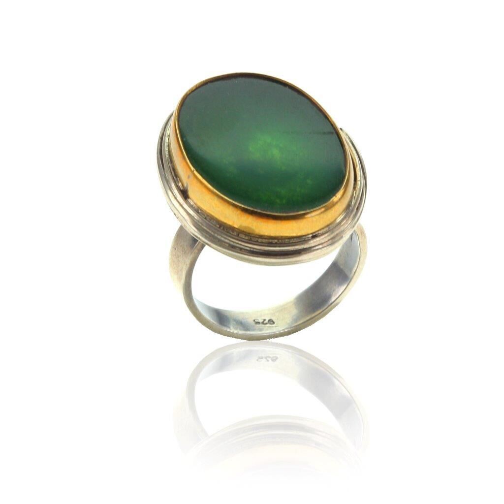 Yeşil akik Taşlı Sarmalı Yüzük SGTL6809