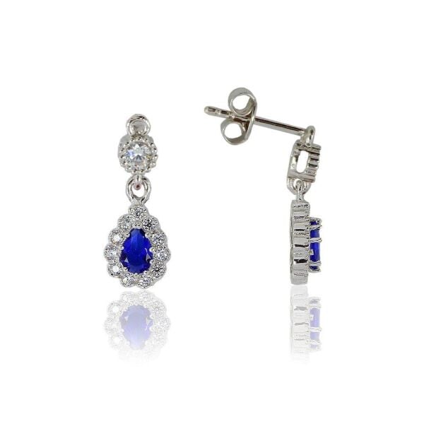 pırlanta modeli safir taşlı set SGTL5135