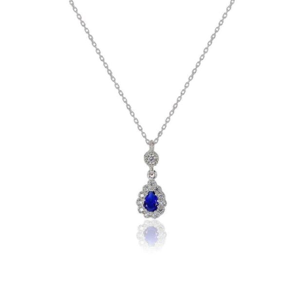 pırlanta modeli safir taşlı set SGTL5135