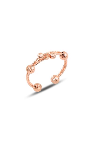 Gümüş dorissa rose  gümüş bilezik ve yüzük gümüş set SGTL10590ROSE