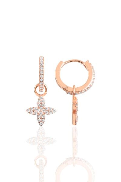 Gümüş dört yapraklı yonca halka küpe SGTL10142YONCA