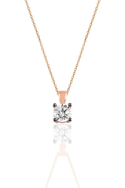 Gümüş rose kolye ve küpe gümüş set SGTL10592ROSE