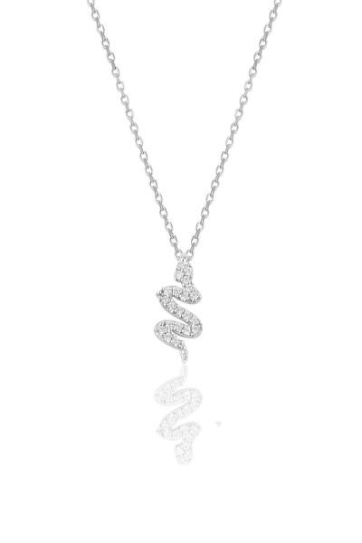 Gümüş rodyumlu zirkon taşlı gümüş yılan üçlü set SGTL10595RODAJ
