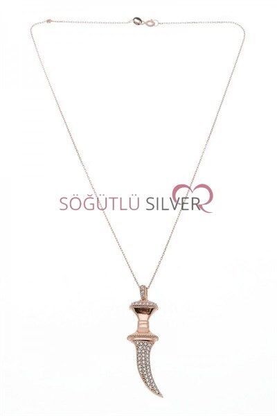 ROSE ZİRKON TAŞLI HANÇER KOLYE kolye5387