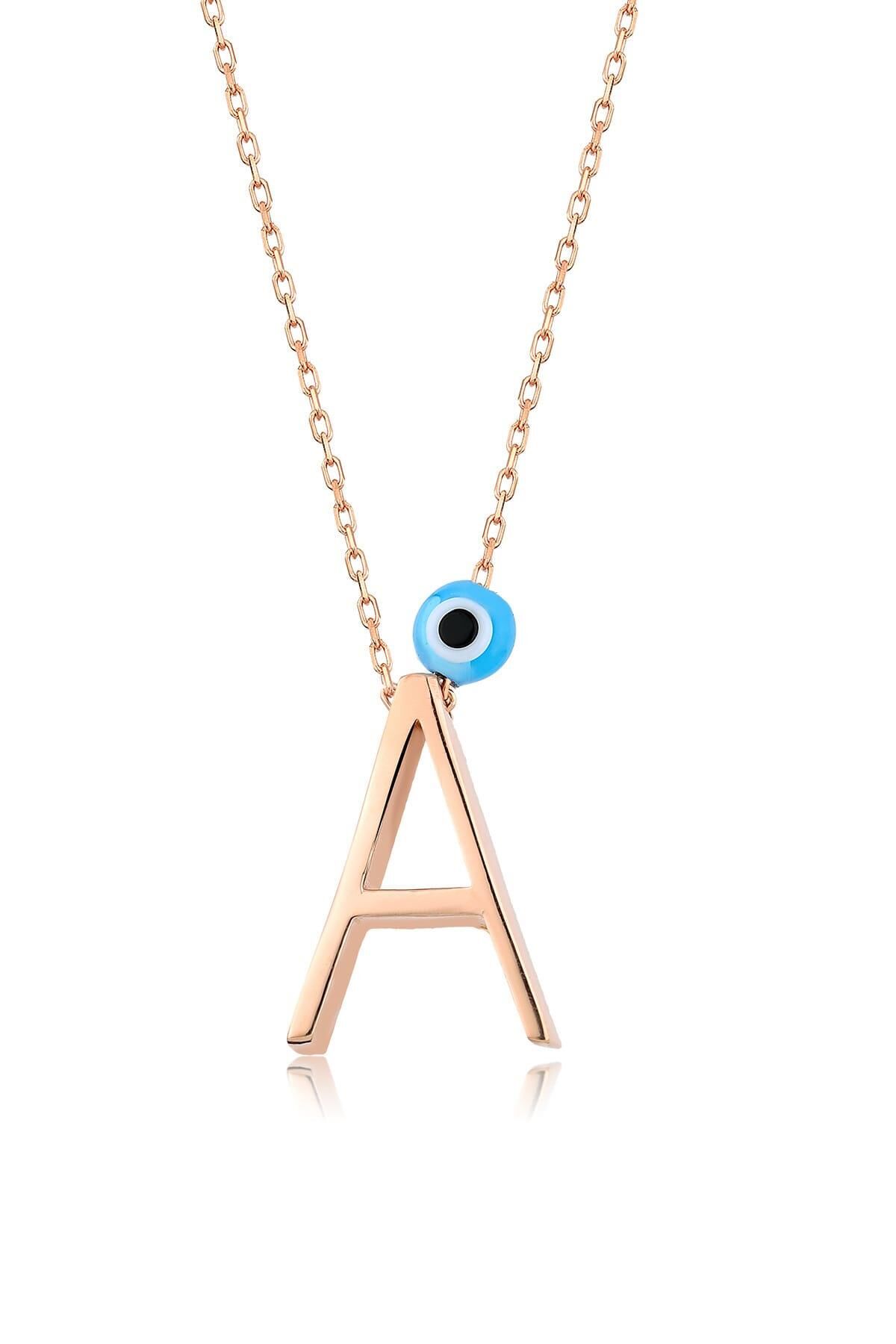 Gümüş A harfi kolye SGTL9780