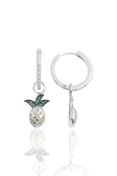 Gümüş ananas  halka küpe SGTL10143ANNS