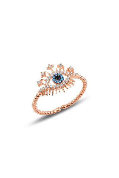 Gümüş rodyumlu zirkon taşlı lareyn kolye küpe ve yüzük gümüş set SGTL10596ROSE