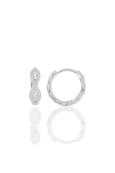 Gümüş rodyumlu sonsuzluk halka küpe SGTL10456RODAJ