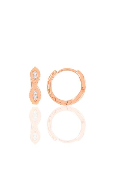 Gümüş rose sonsuzluk halka küpe SGTL10456ROSE