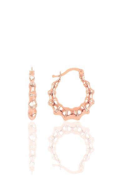 Gümüş altın yaldızlı tırtıl şarnel küpe