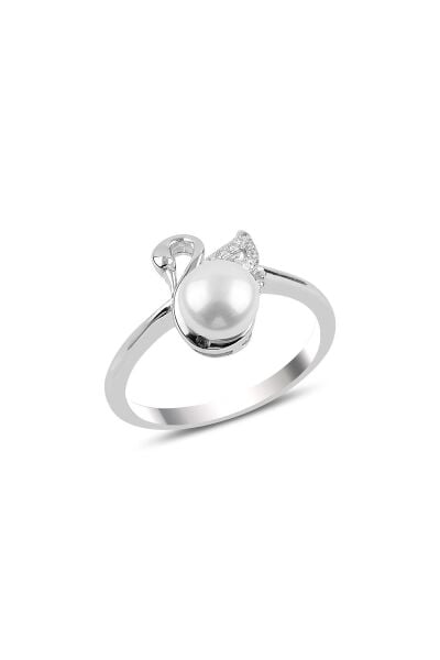 Gümüş kuğu modeli inci taşlı üçlü set SGTL10105SET SGTL10105SET