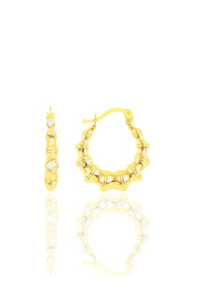 Gümüş altın yaldızlı tırtıl şarnel küpe Gold