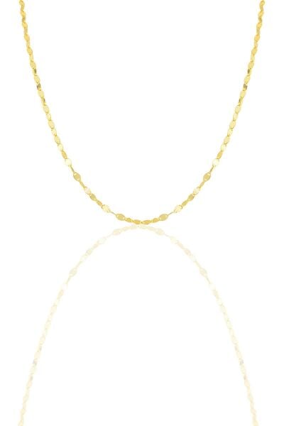 Gümüş mekik pullu kolye SGTL11630 Gümüş - 55 cm