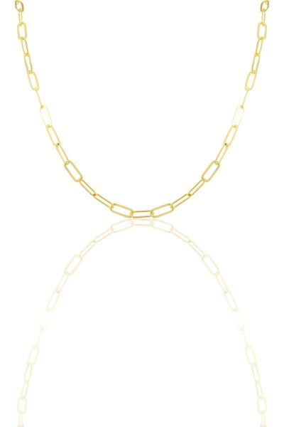 Gümüş  ataç zincir. SGTL11629 Altın - 60 cm