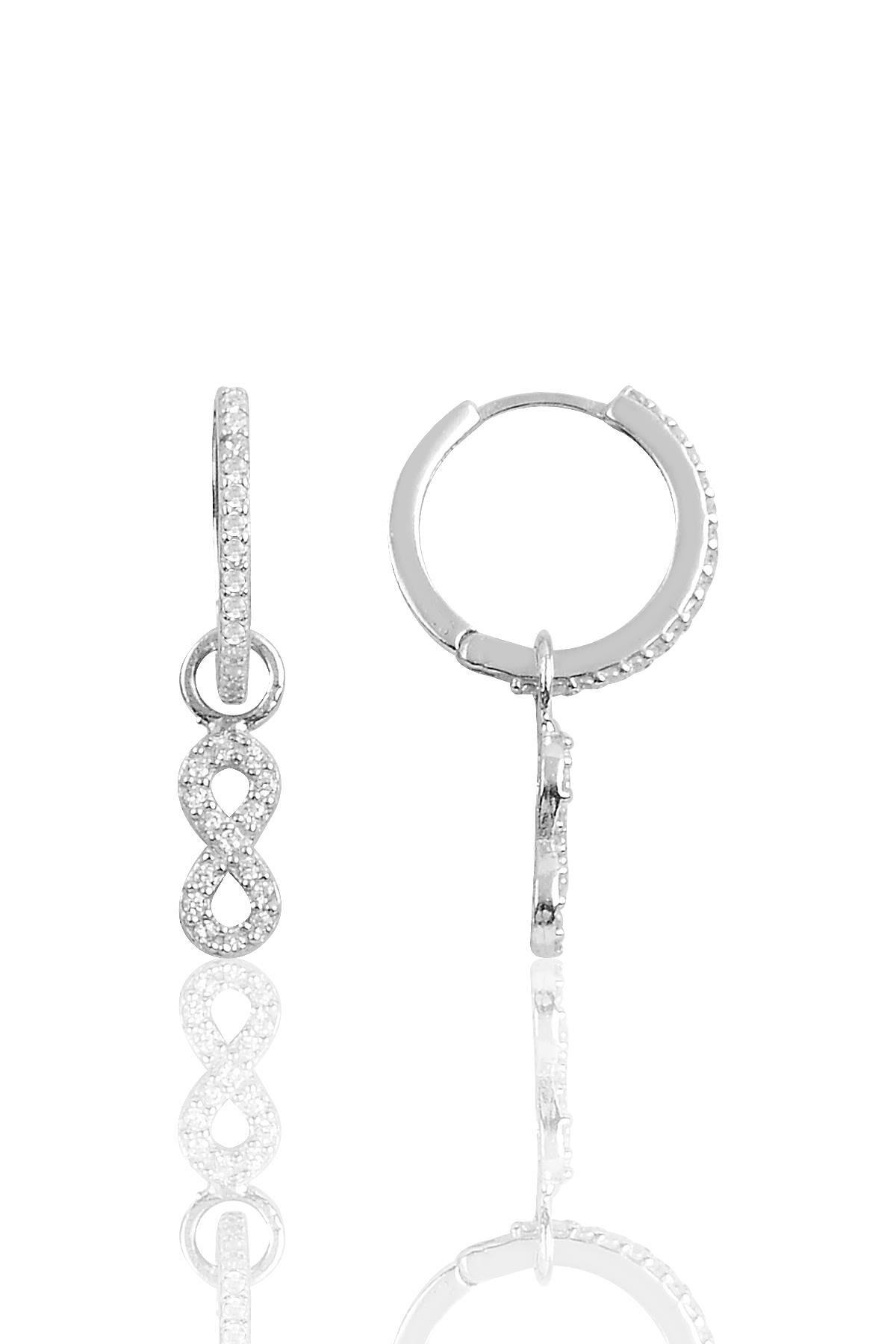 Gümüş sonsuz halka küpe SGTL10143SNSZ