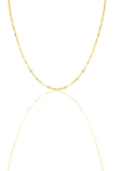 Gümüş mekik pullu kolye SGTL11630 Altın - 55 cm