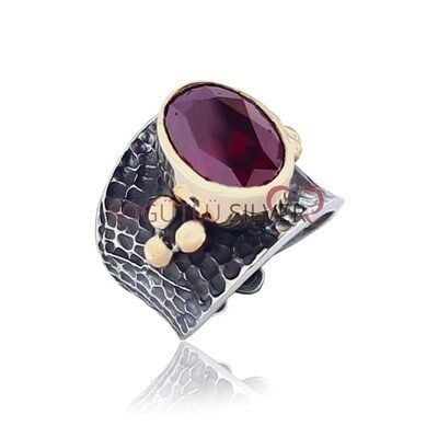 kök yakut taşlı otantik yüzük SGTL3883