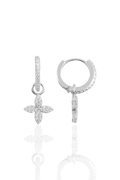 Gümüş yonca halka küpe SGTL10143YONCA