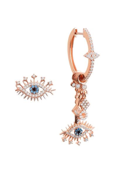 Gümüş rose lareyn şans küpe SGTL10144ROSE