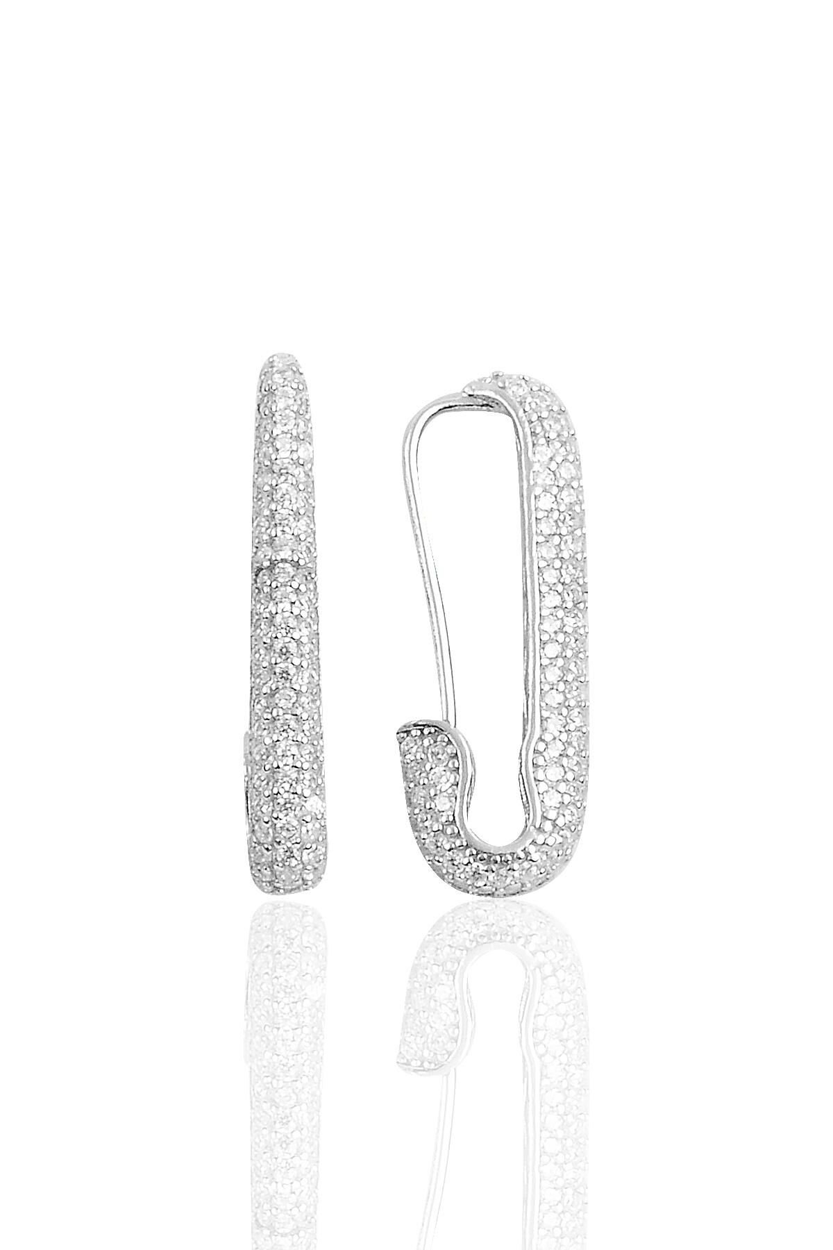 Gümüş firkete çengel küpe SGTL10145RODAJ