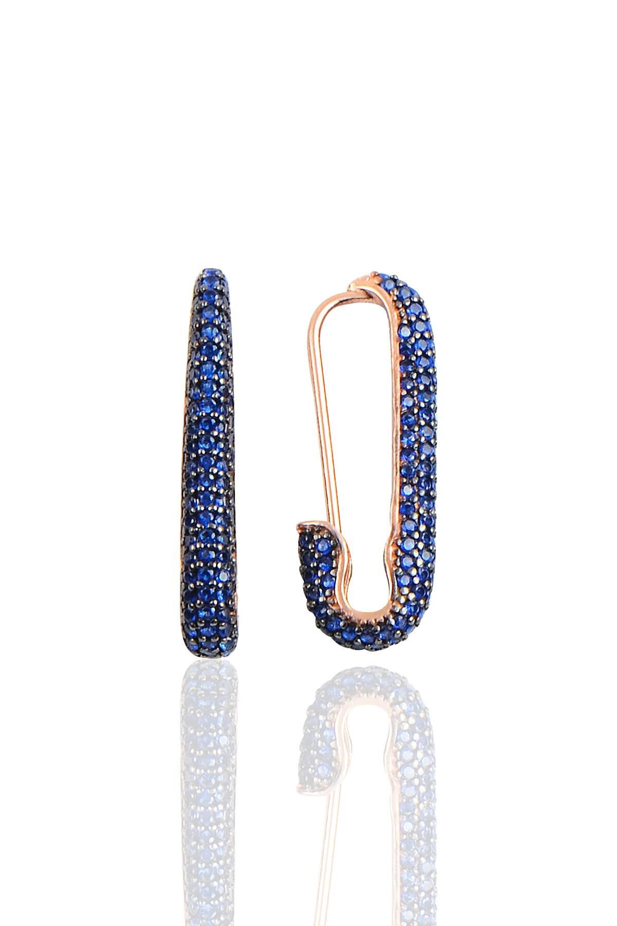 Gümüş firkete çengel küpe SGTL10145SAFİR