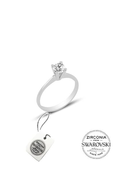 Gümüş Swarovski tek taş modeli üçlü set SGTL20503A