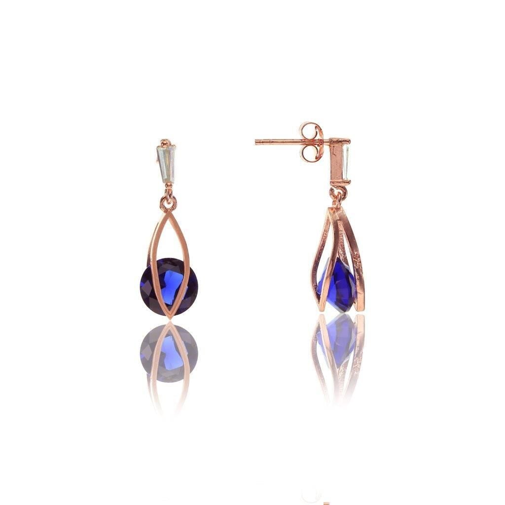 Kafesli safir küpe SGTL7660