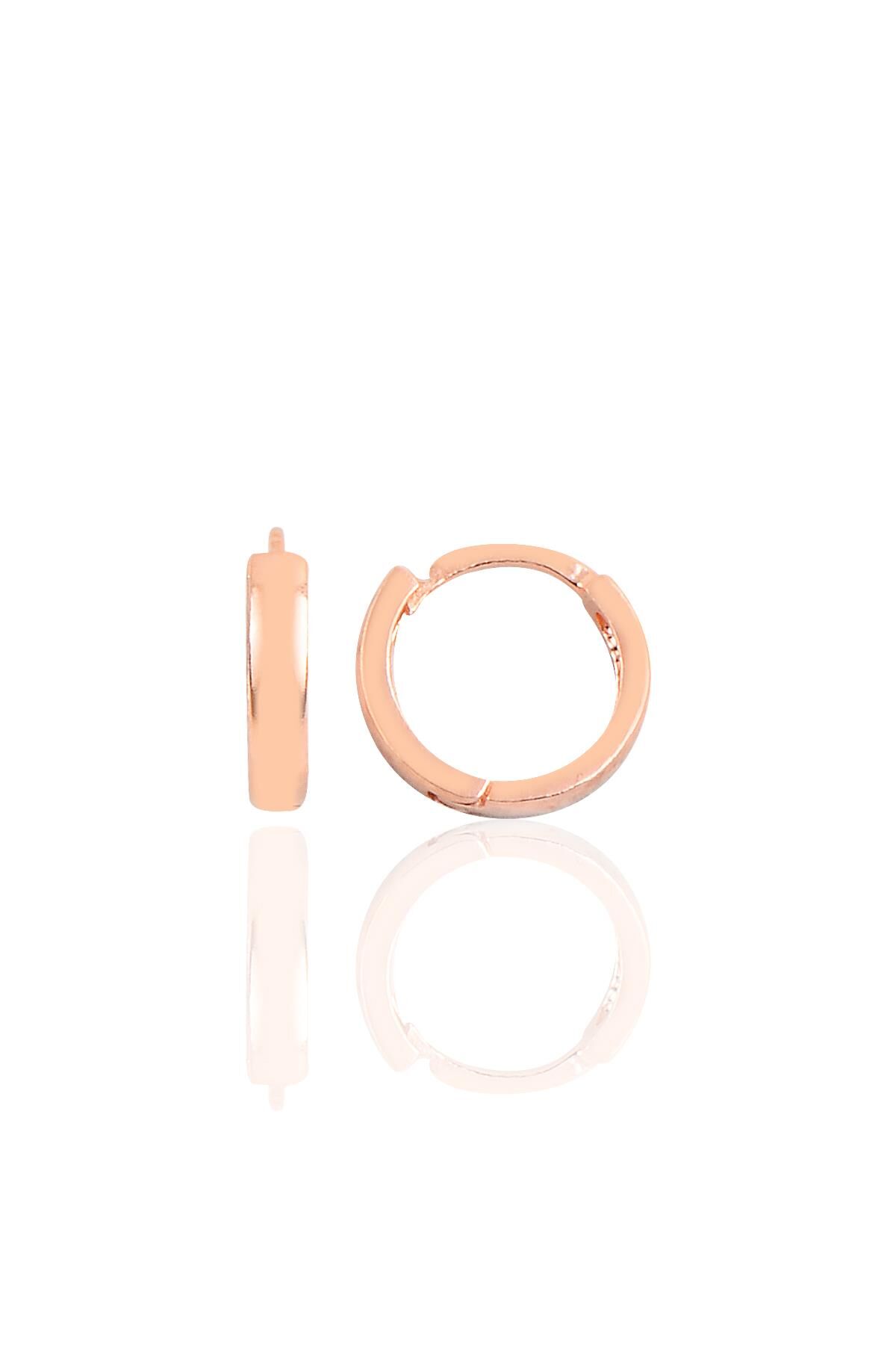 Gümüş simit küpe SGTL10146ROSE