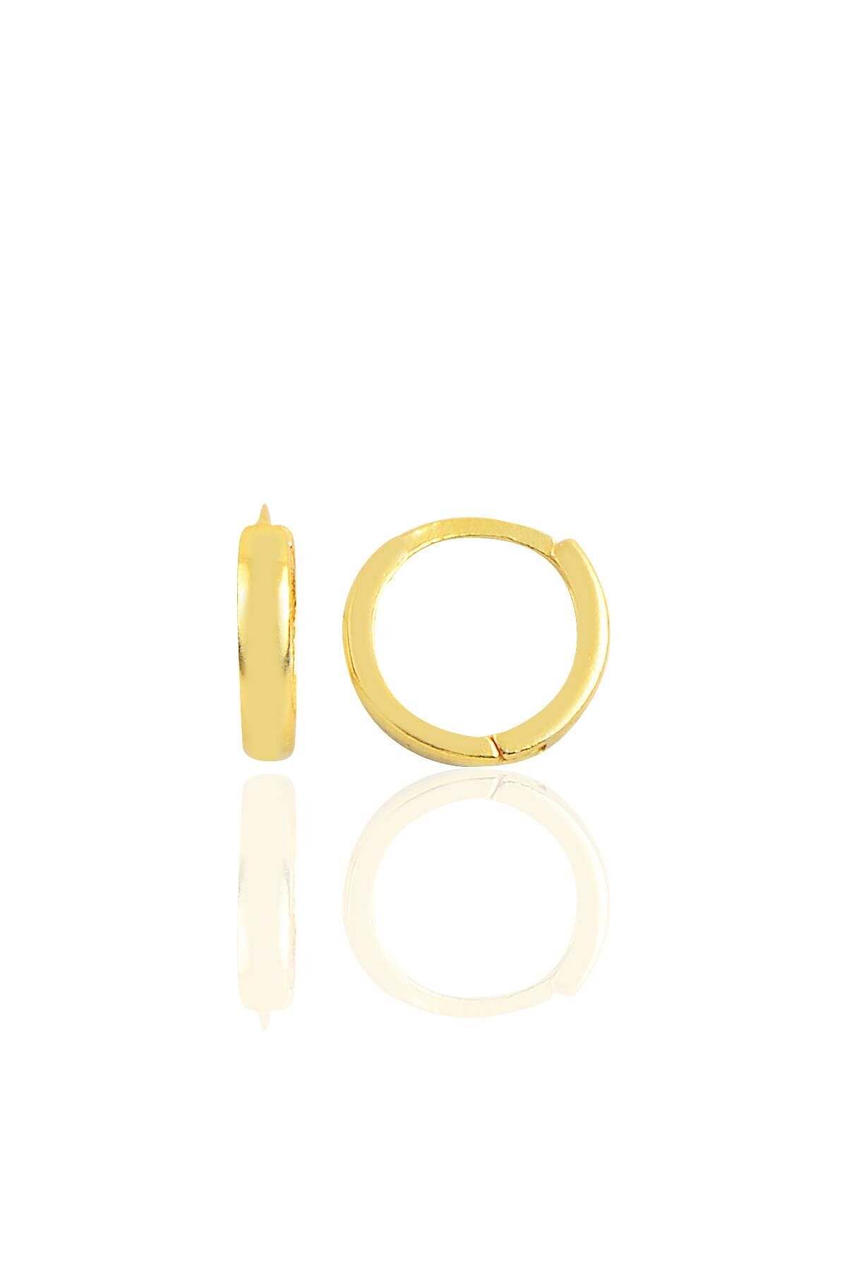 Gümüş simit küpe SGTL10146GOLD