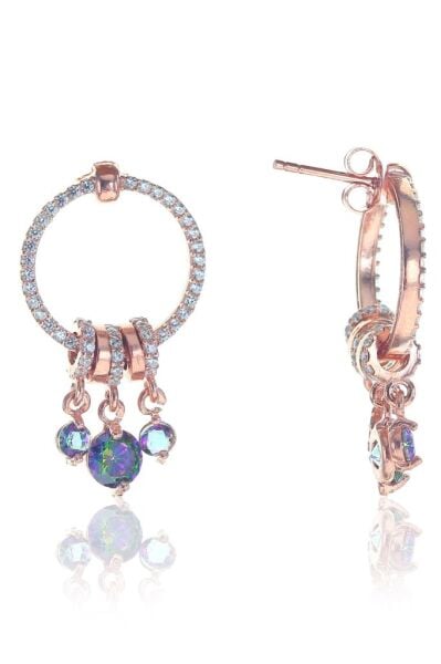 Mistik topaz taşlı ring küpe SGTL8231