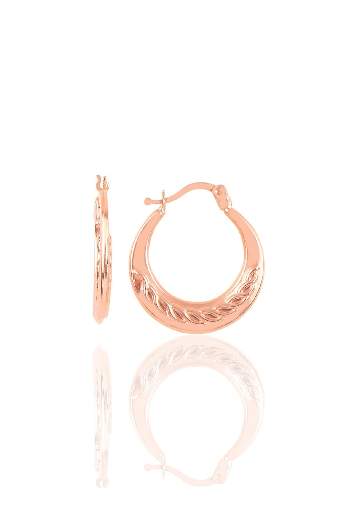 Gümüş  örgü modeli şarnel küpe