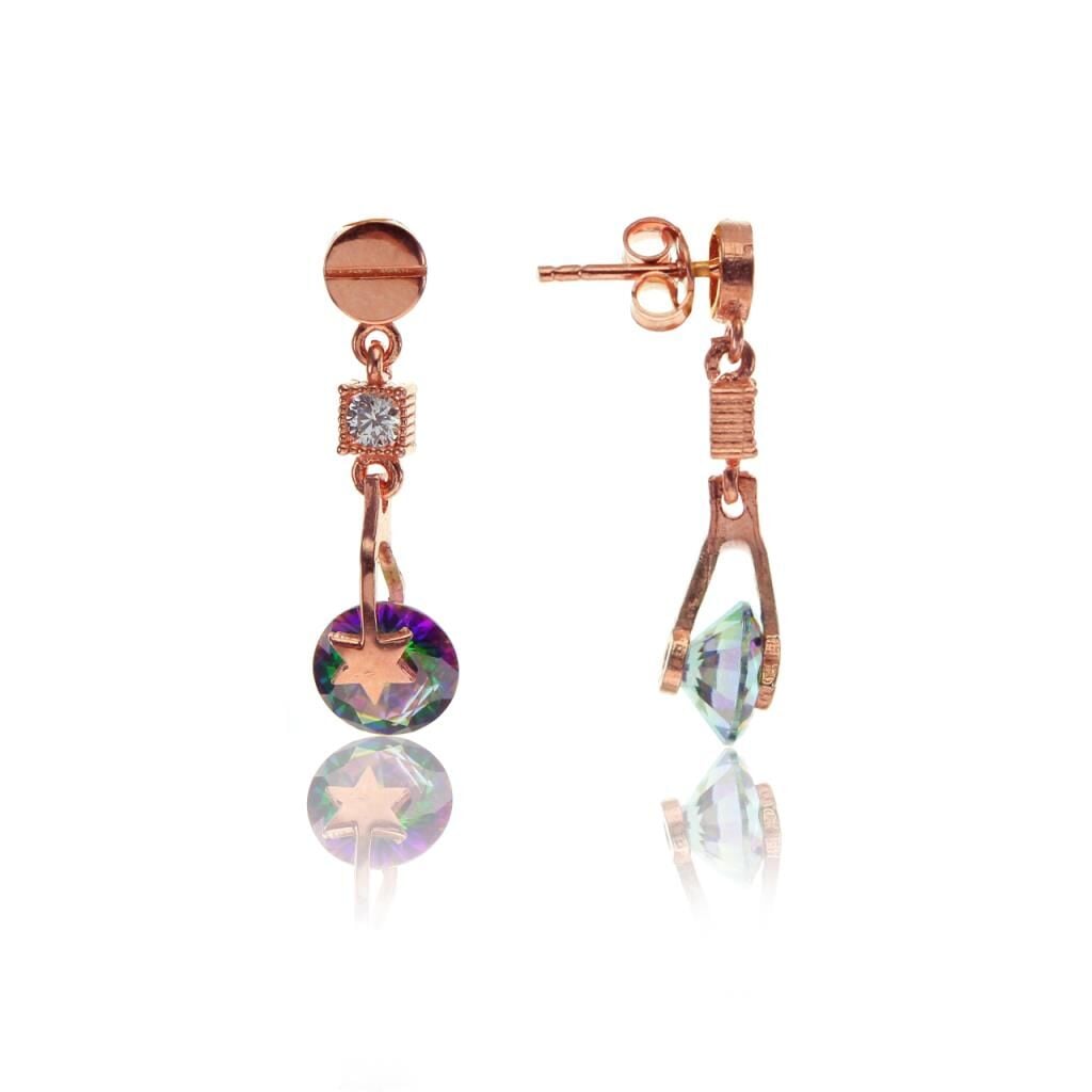 Mistik taşlı yıldız küpe SGTL7667