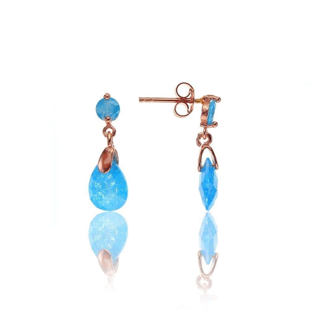 Kristalize taşlı damla küpe SGTL7671