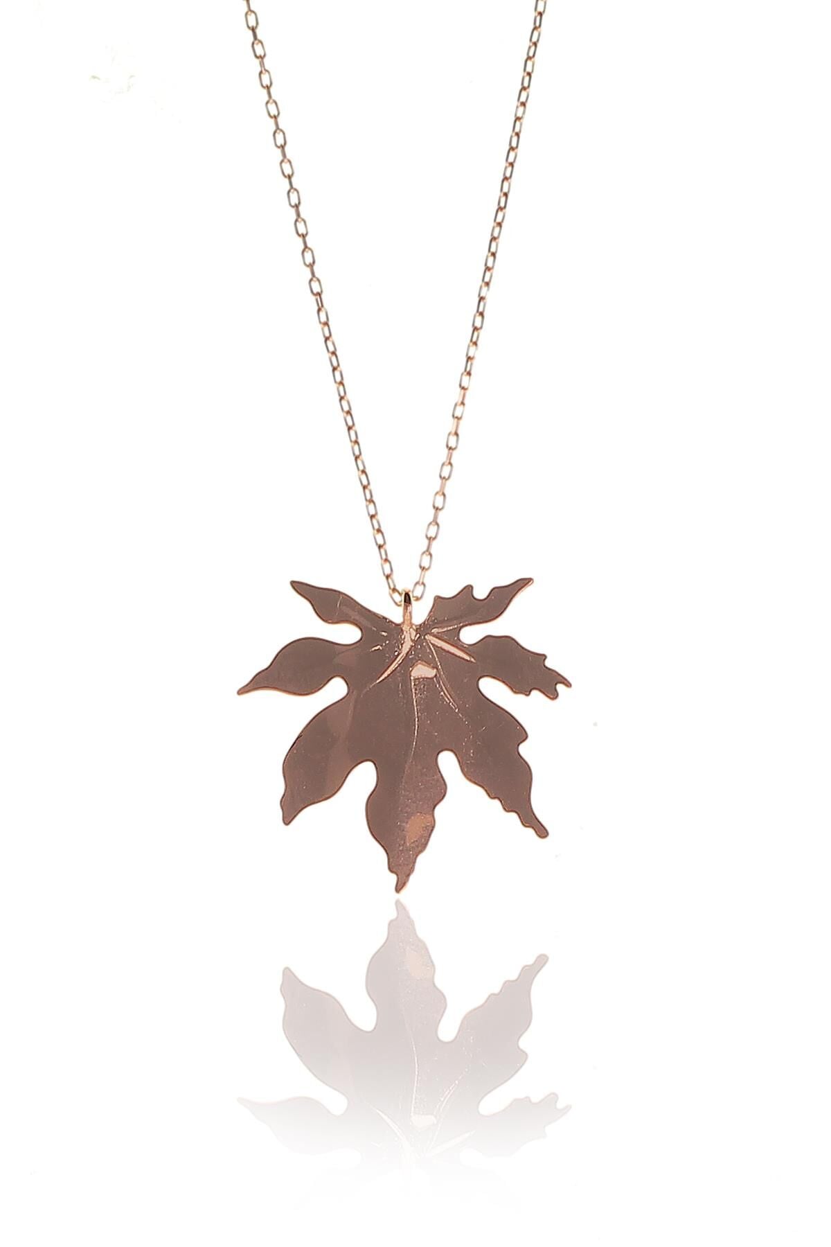 Gümüş yaprak kolye SGTL9121