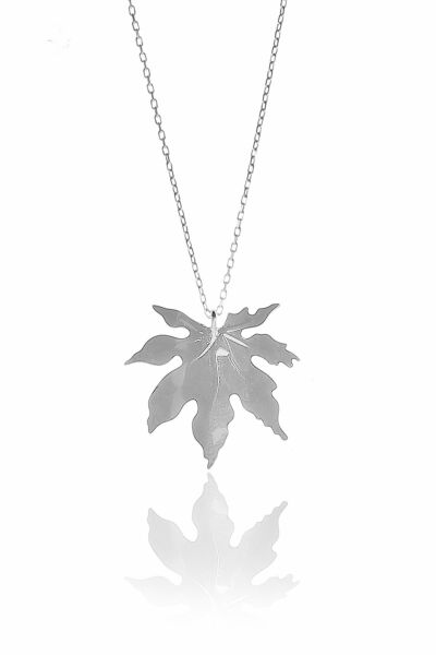 Gümüş yaprak kolye SGTL9122