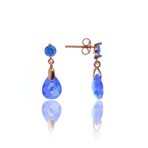 Kristalize taşlı damla küpe SGTL7674