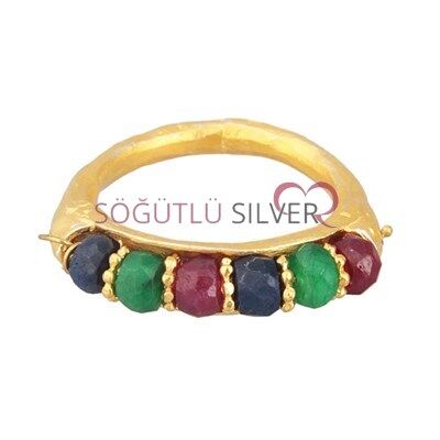 Yaldızlı doğaltaş yüzük yüzük8479