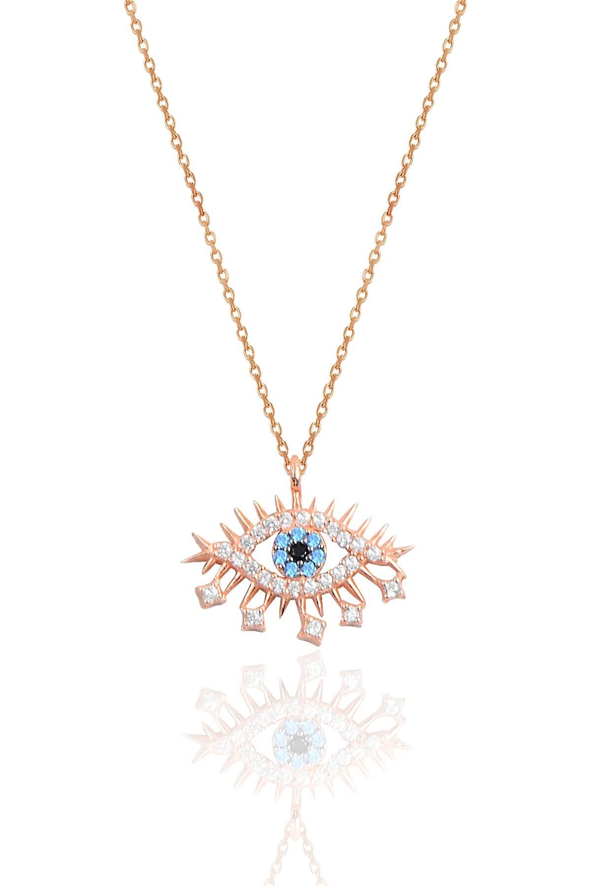 Gümüş rose lareyn kolye SGTL10154LRYN