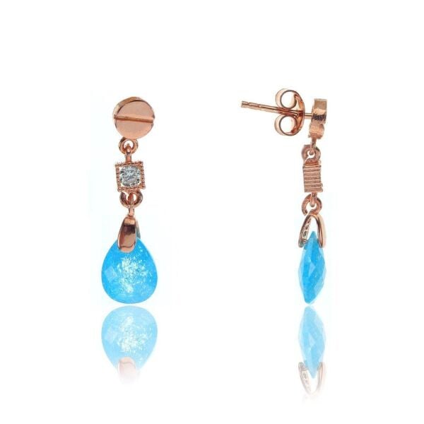 Kristalize taşlı damla küpe SGTL7677