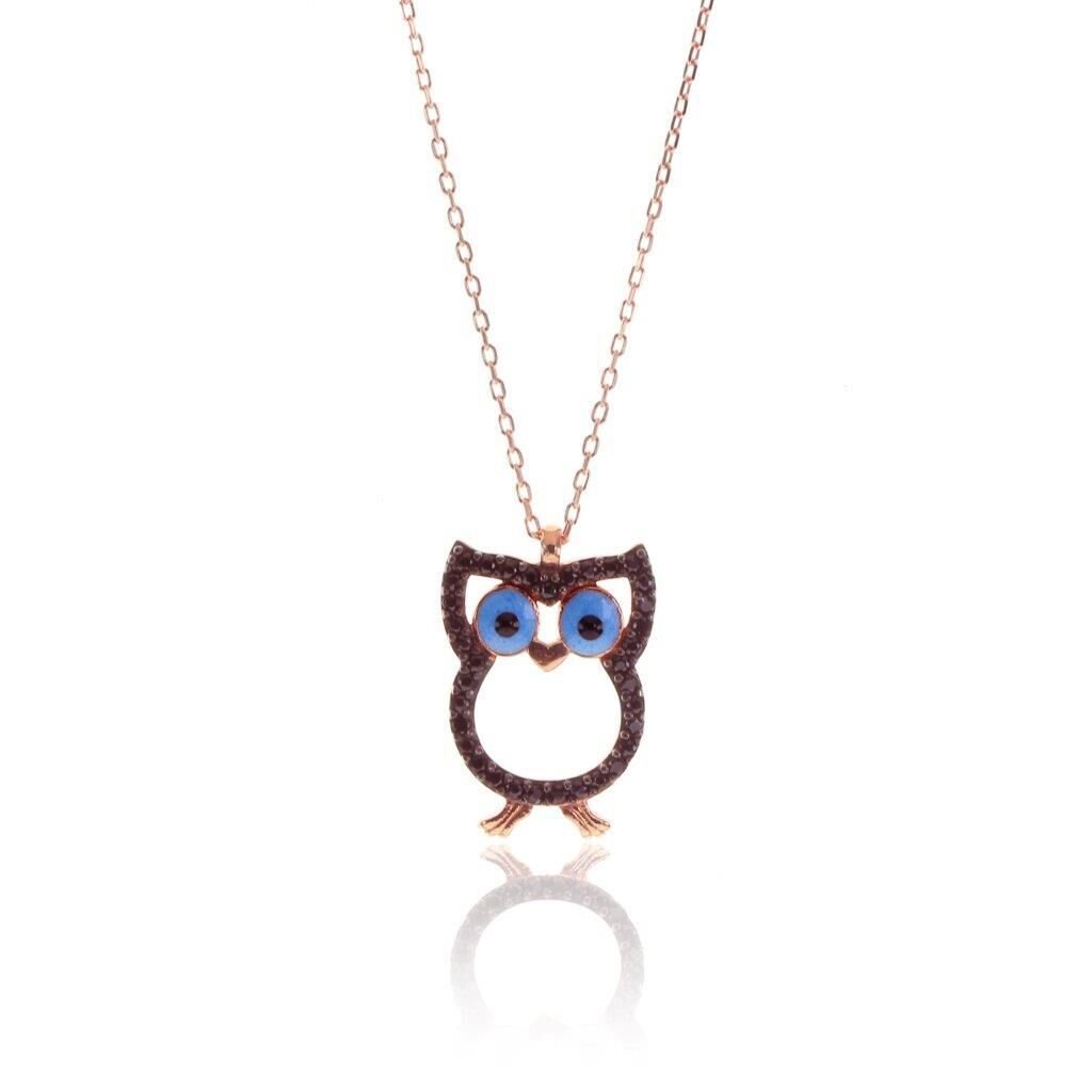 Onixs Taşlı Baykuş Kolye SGTL6866