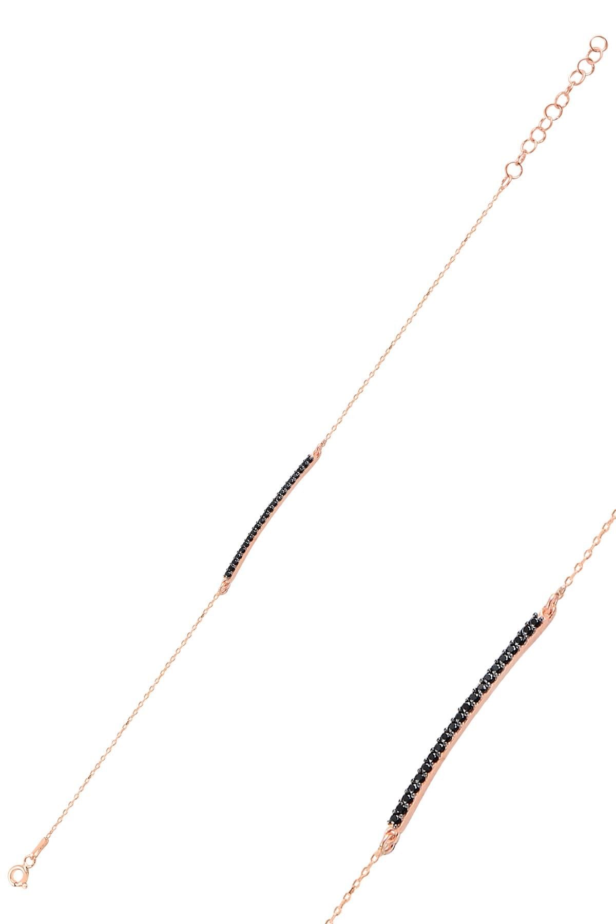 Gümüş rose çubuk bileklik SGTL10092SYH