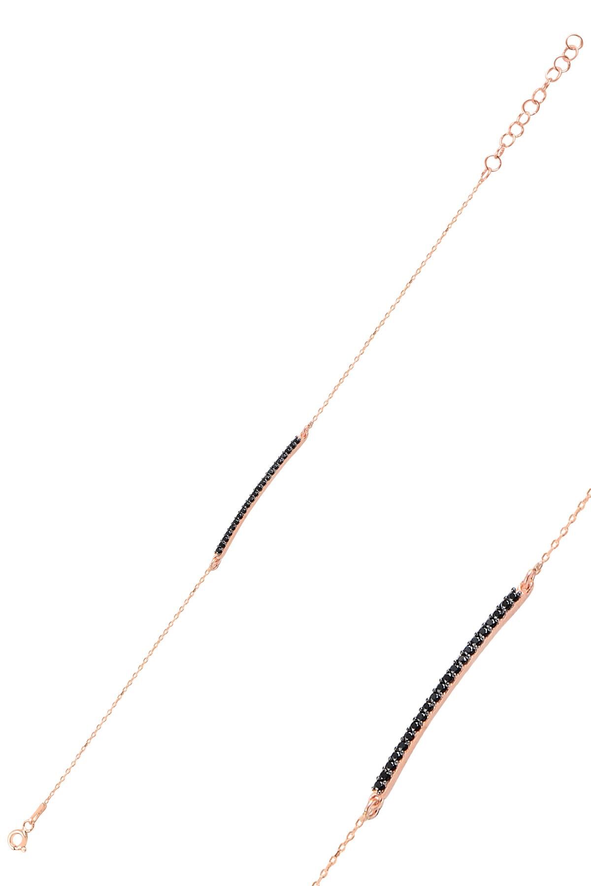 Gümüş rose çubuk bileklik SGTL10092SYH